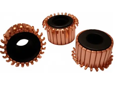 Hook type with reinforced ring Commutators