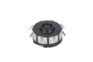 Tinned hook planar carbon commutator with tin-plated wiring hooks and graphite contact surface for car fuel pump motor