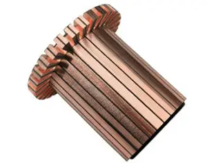 High conductivity copper riser type commutator for dc motor